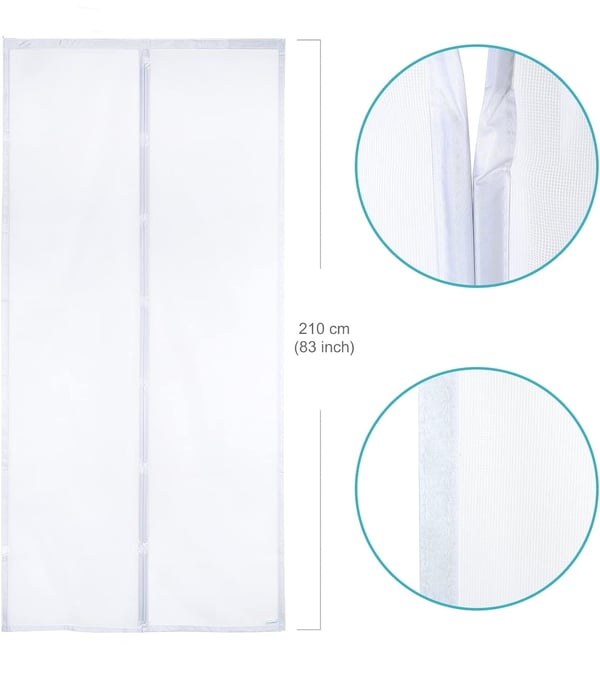 Hyttysverkko ovelle White M