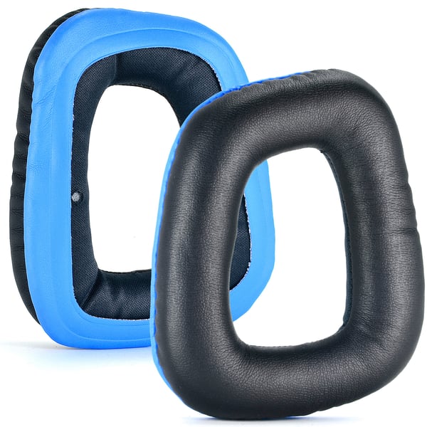 PU-øreputer til Logitech G35 G930 G430 F450 G331 G231 G431 G432 Black+Blue