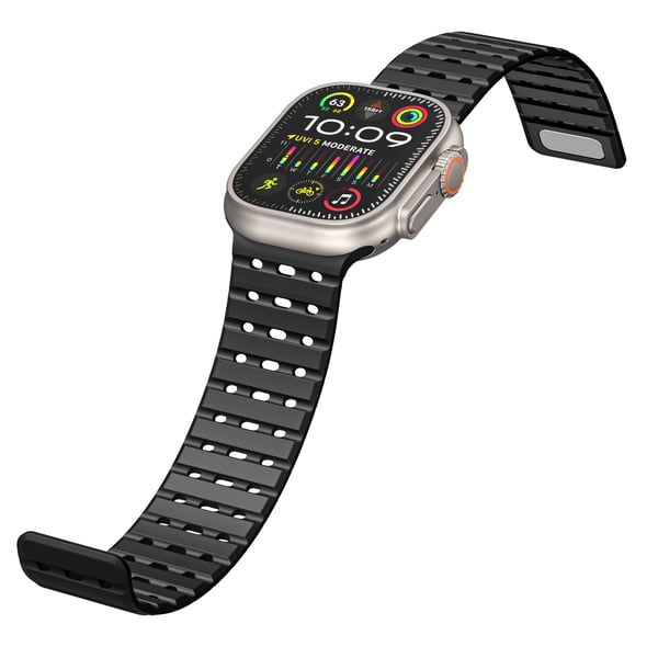 Klokkerem til Apple Watch-serien 1–9, 42/44/45 mm Black