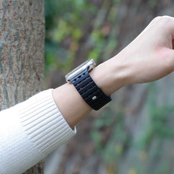 Klokkerem til Apple Watch-serien 1–9, 42/44/45 mm Black