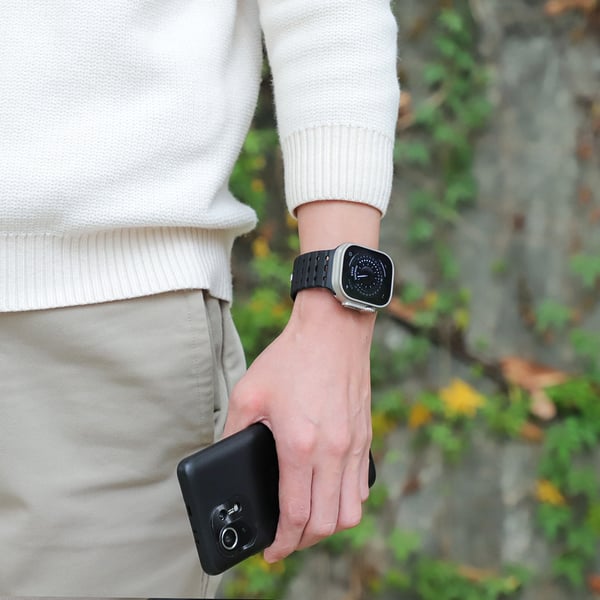 Klokkerem til Apple Watch-serien 1–9, 42/44/45 mm Black