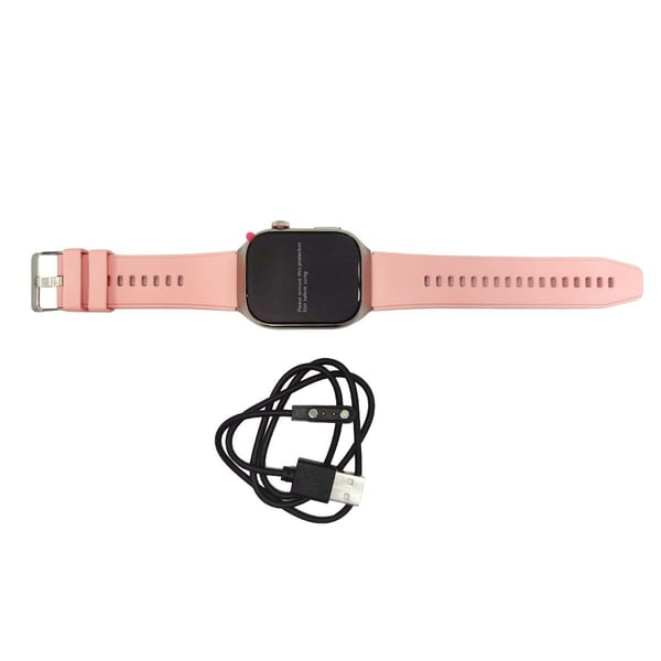 Smart ur med EKG, puls, blodtryk, søvn, skridttæller Pink