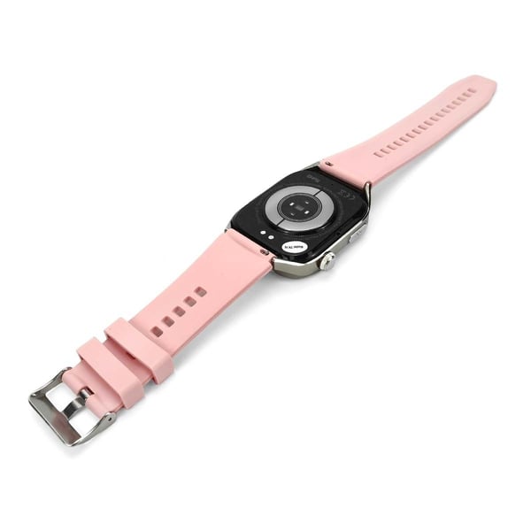 Smartklokke med EKG, puls, blodtrykk, søvn, skritteller Pink