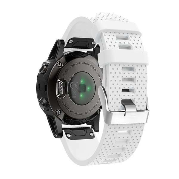 Silikonklokkerem for Garmin Fenix 5S Plus White