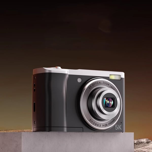 5K digitalkamera med 5X optisk zoom og anti-shake stabilisering