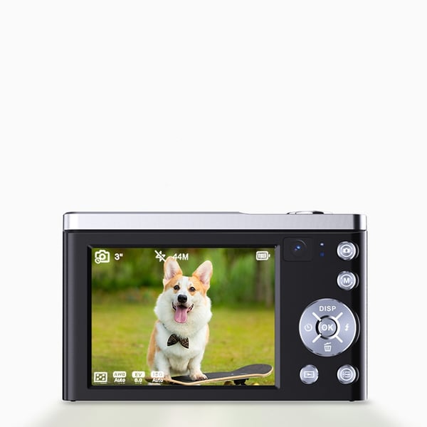 5K digitalkamera med 5X optisk zoom og anti-shake stabilisering