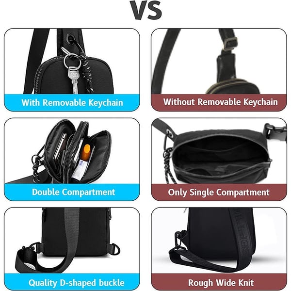 Uusi Mini Neutral -olkalaukku ulkoiluun Black