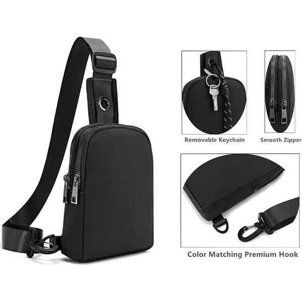 Uusi Mini Neutral -olkalaukku ulkoiluun Black
