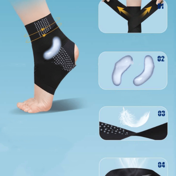 Ultratynd usynlig ankelstøtte Black XL