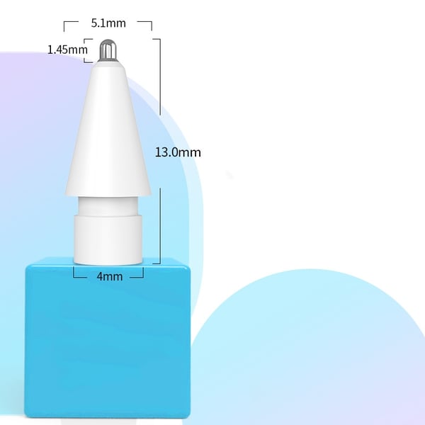 4 Pakkaa Apple Pencil Tips -kynän vaihtopäät White