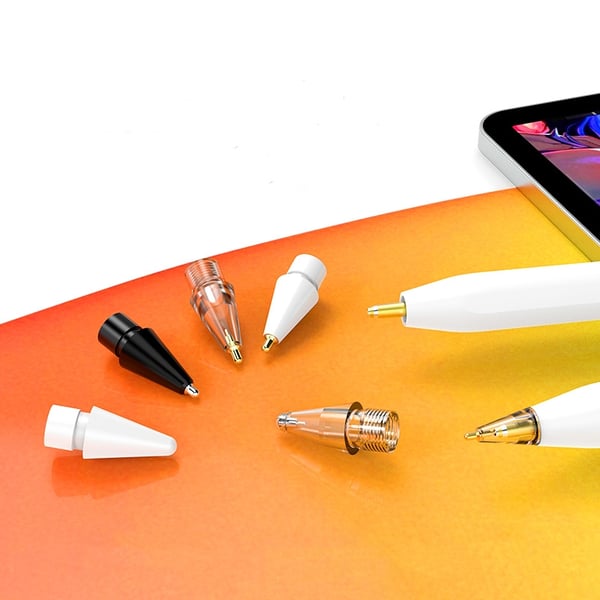 4 Pakkaa Apple Pencil Tips -kynän vaihtopäät White