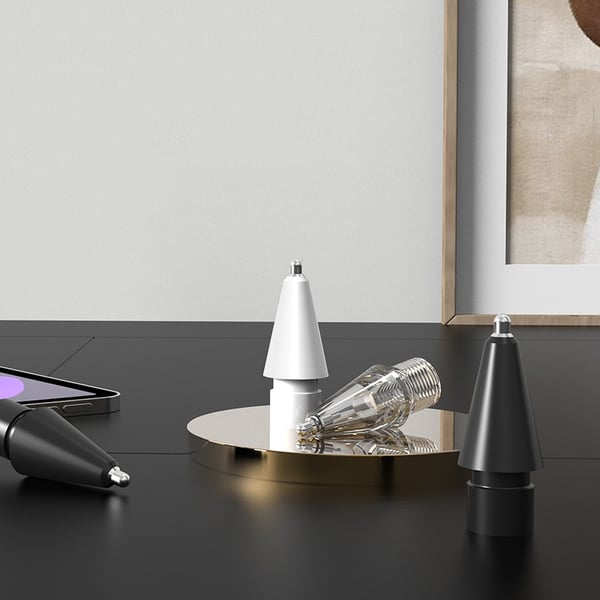 4 Pakkaa Apple Pencil Tips -kynän vaihtopäät White