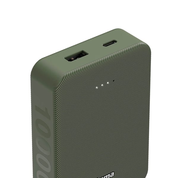 Powerbank Colour 10 10000mAh USB-C+USB-A Grønn