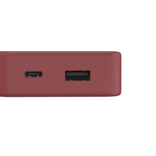 Powerbank Colour 10 10000mAh USB-C+USB-A Rød