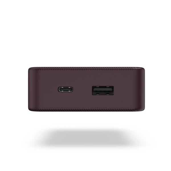 Powerbank Colour 20 20000mAh USB-C+USB-A Plomme