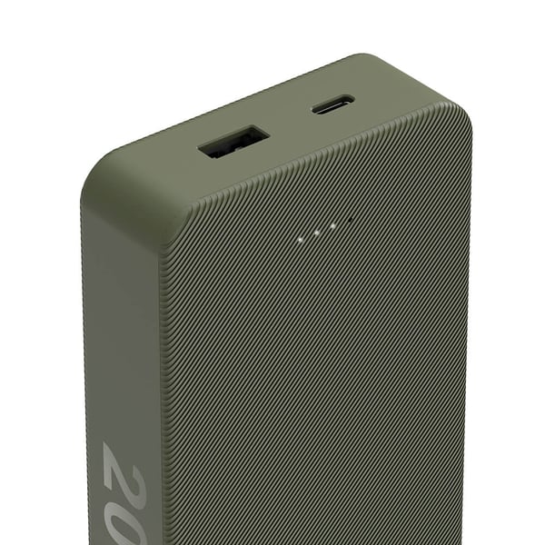 Powerbank Colour 20 20000mAh USB-C+USB-A Grønn