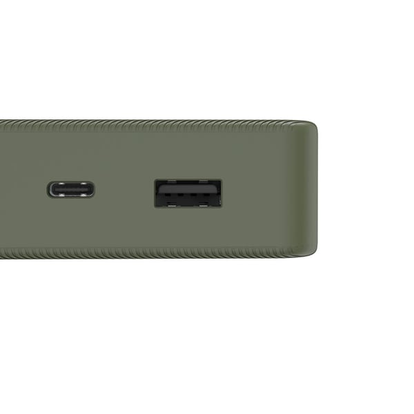 Powerbank Colour 20 20000mAh USB-C+USB-A Grønn