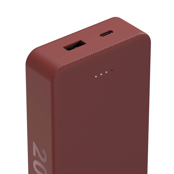 Powerbank Colour 20 20000mAh USB-C+USB-A Rød