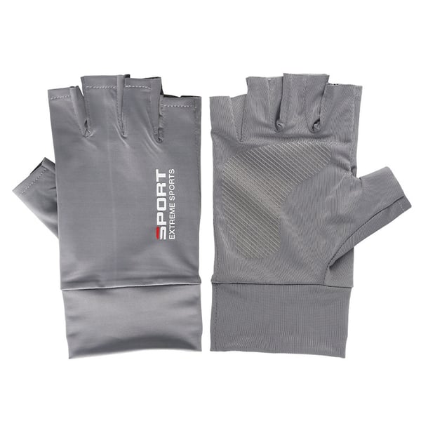 Halvfinger fiskehandskar Grey