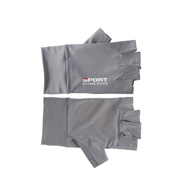 Halvfinger fiskehandskar Grey
