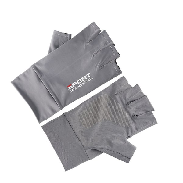 Halvfinger fiskehandskar Grey