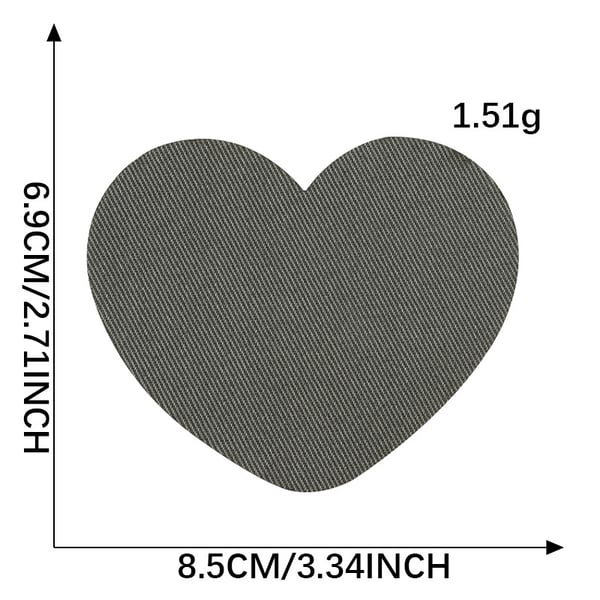7-delt selvklebende stoffreparasjonssett DarkGrey