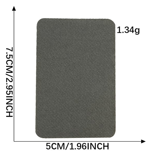 7-delt selvklebende stoffreparasjonssett DarkGrey