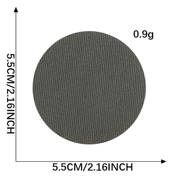 7-delt selvklebende stoffreparasjonssett DarkGrey