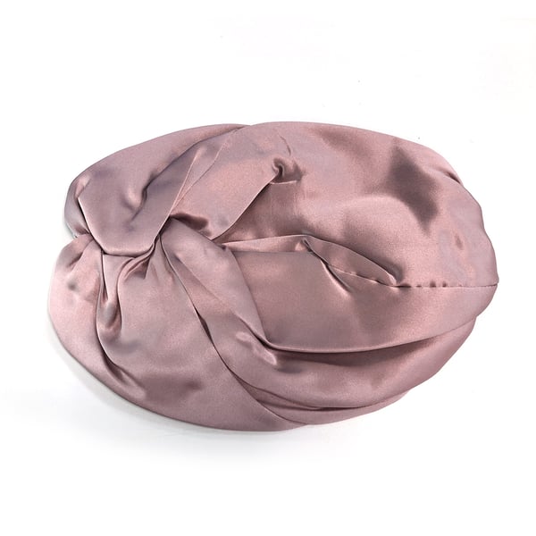Dubbellagers Sovmössa i 100 % silke Pink