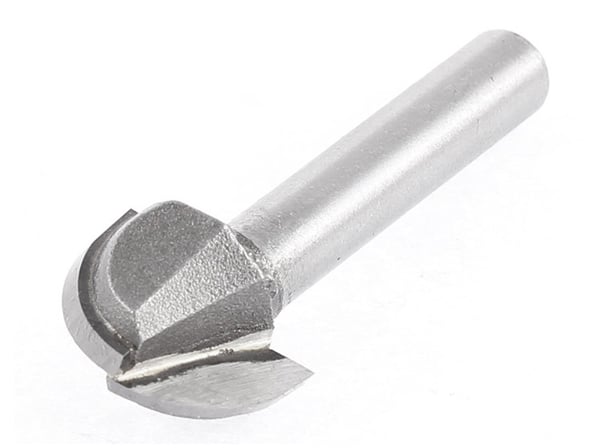 1/4" skaft med rund nese fresebit - 25,4 mm diameter