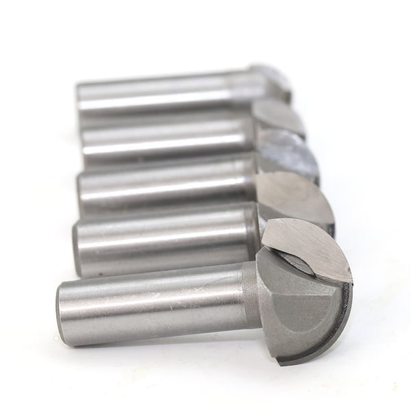 1/4" skaft med rund nese fresebit - 25,4 mm diameter