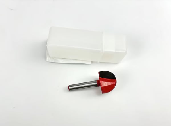 1/4" skaft med rund nese fresebit - 25,4 mm diameter