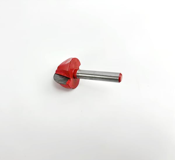 1/4" skaft med rund nese fresebit - 25,4 mm diameter