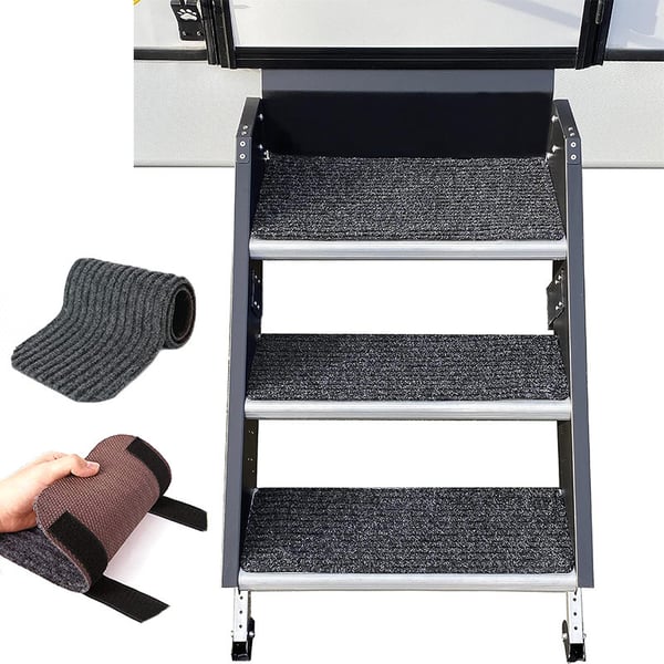 4 st Camper Step Covers, RV Step Mattor för Lippert och MORryde Steps