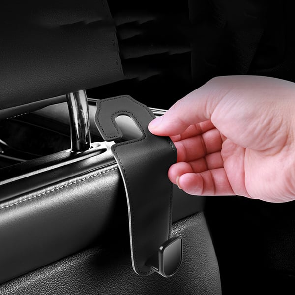 2-pack auton istuimen niskatuen koukut Black