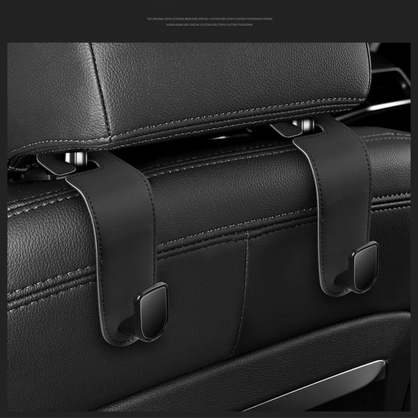2-pack auton istuimen niskatuen koukut Black