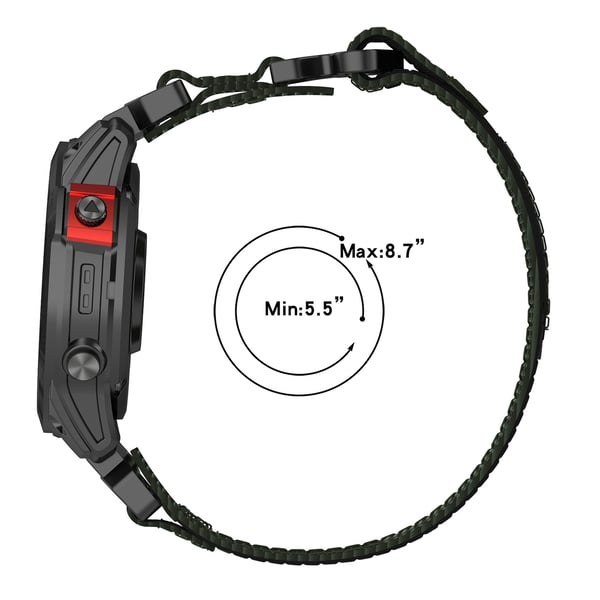 26 mm klokkerem for Garmin Epix og Fenix-serien Grey