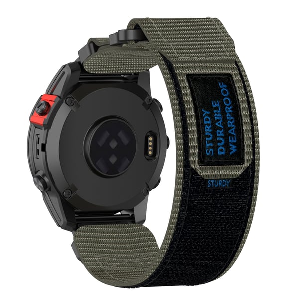 22 mm Klockarmband för Garmin Quatix 7 Pro/FeniX/Fenix 6/Fenix 5 Storlek M Nylon Grey
