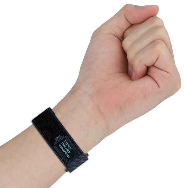 22 mm klokkebånd for Garmin Quatix 7 Pro/FeniX/Fenix 6/Fenix 5 størrelse M Nylon Black