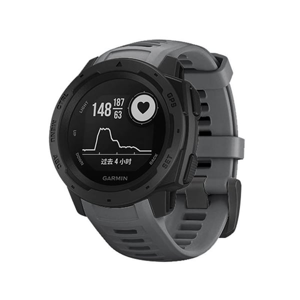 Silikonarmbånd for Garmin Instinct/Esports/Tide/Solar Grey