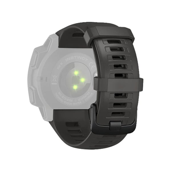 Silikonearmbånd til Garmin Instinct/Esports/Tide/Solar Black