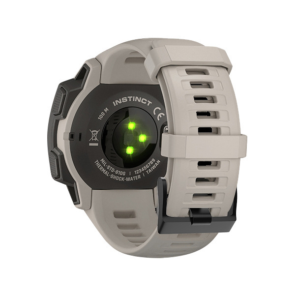 Silikonarmbånd for Garmin Instinct/Esports/Tide/Solar White