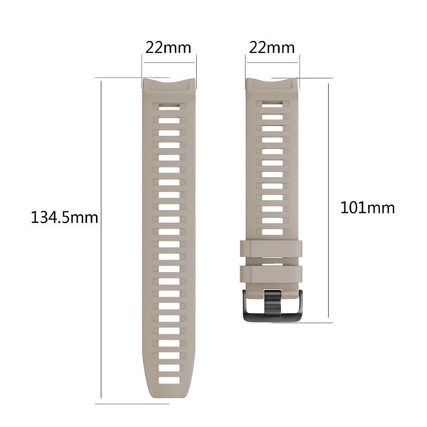 Silikonarmbånd for Garmin Instinct/Esports/Tide/Solar White