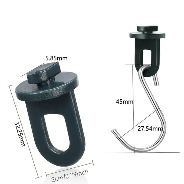Drivhusklemmer med S-kroge, 50-pak