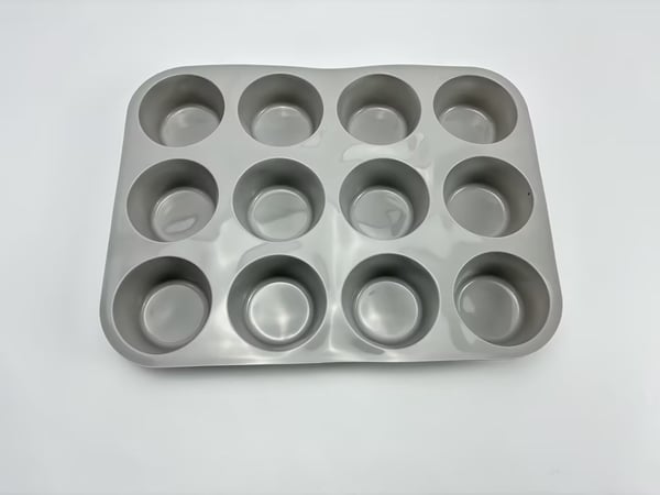 Silikone kageform - 12 kopper muffin forme Grey