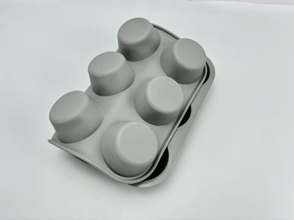 Silikone kageform - 12 kopper muffin forme Grey