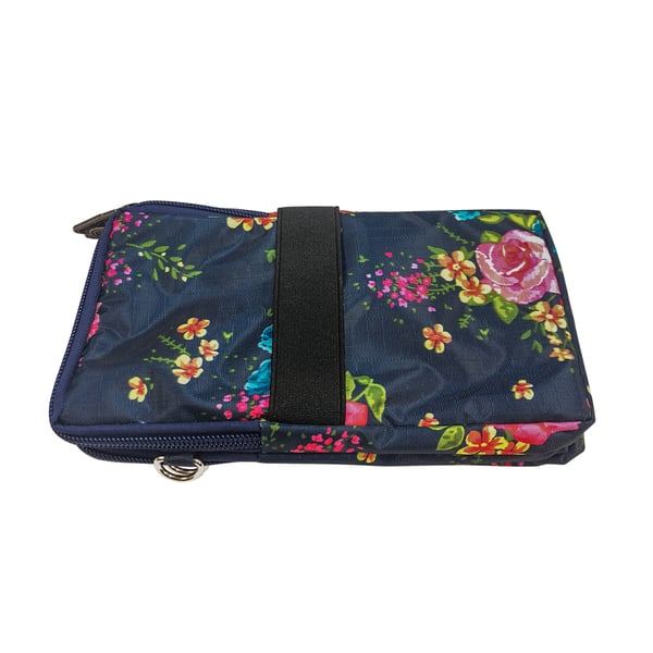Multifunktionel taske til stor skærmtelefon og tilbehør med justerbar rem Rose flower Pattern