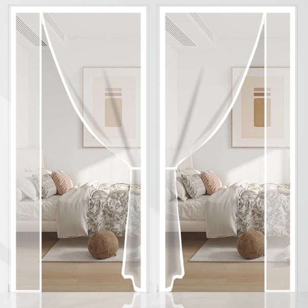 Glasfiber magnetisk skærmdørgardin White M