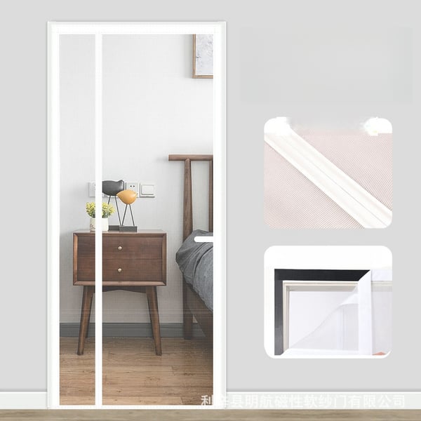 Magnetisk skærmdør med sideåbning White L