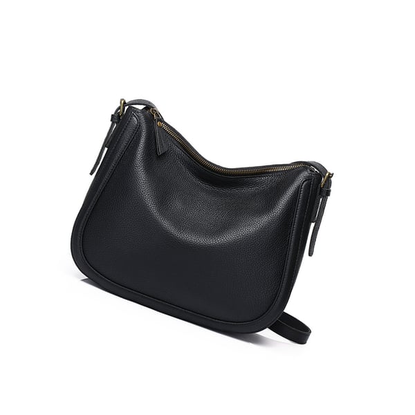 Skinn skulderveske for kvinner Black